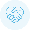 Caring hands icon